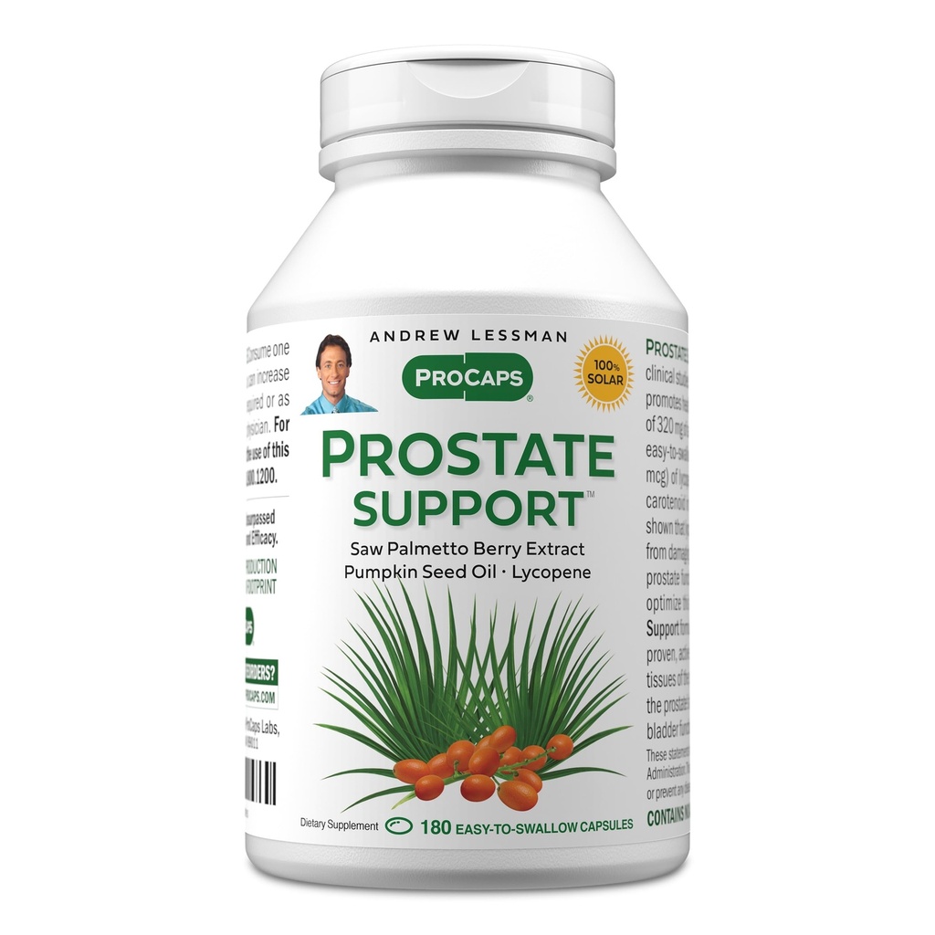 ANDREW LESSMAN Prostate Supplement for Men 's Health, 180 Softgels, No Additives - Saw Palmetto for Men, Pumpkin Seed Oil, Lycopene, Omega-3 for Prostate Health, Urnanal, Bladder Function