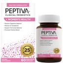 Peptiva Probiotyki dla Zdrowia Kobiet - Probiotyczne i Pomocnicze dla Kobiet, 25 Miliard CFU, Wielokrotny Probiotyk, Lactobacillus Acidophilus, Bifidobacterium - 60 Kapsułki wegetariańskie