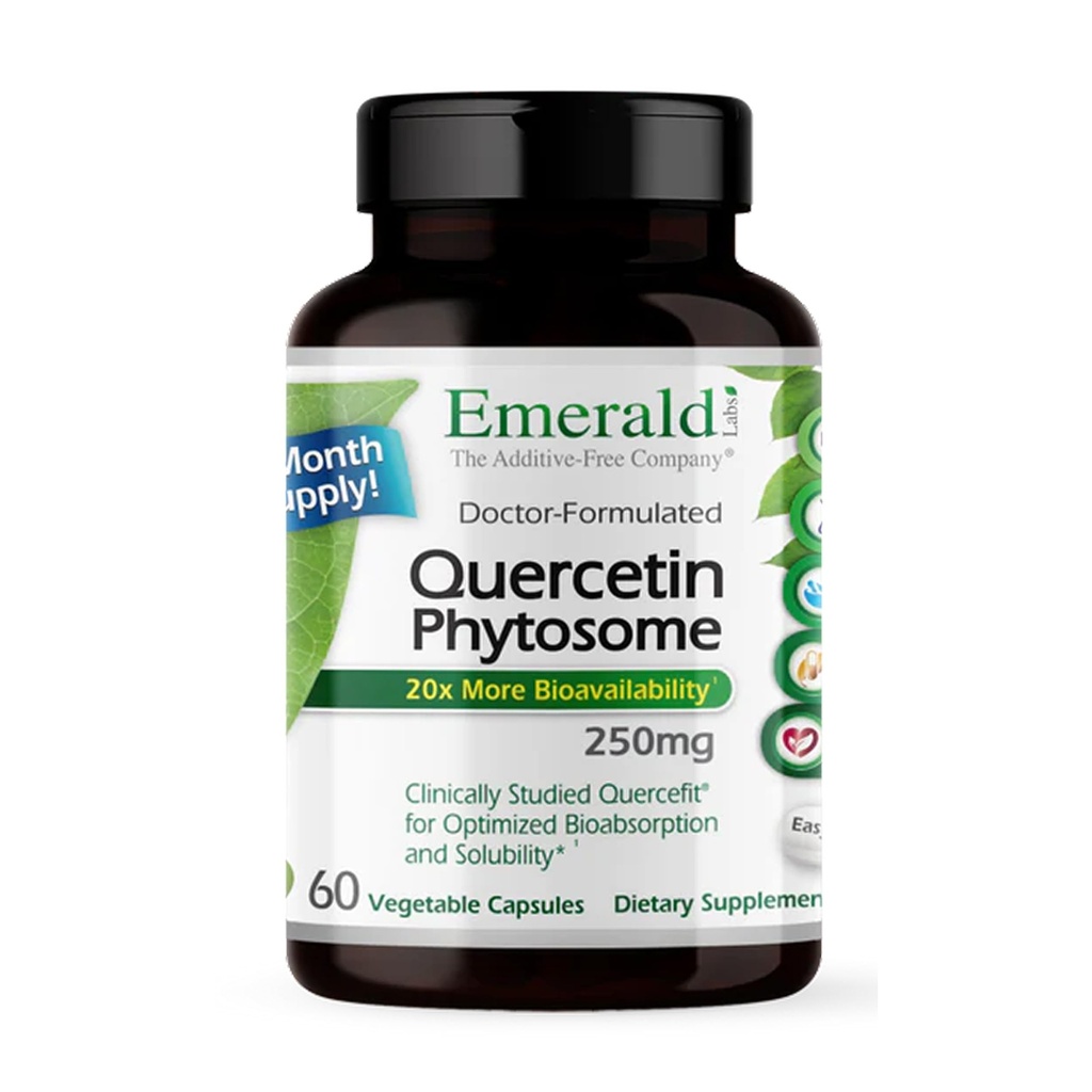 EMRALD LABS Quercetin Phytosome - Quercetin Complex for Immune Support - Vegan & Gluten- Free - 60 Kapsułki roślinne