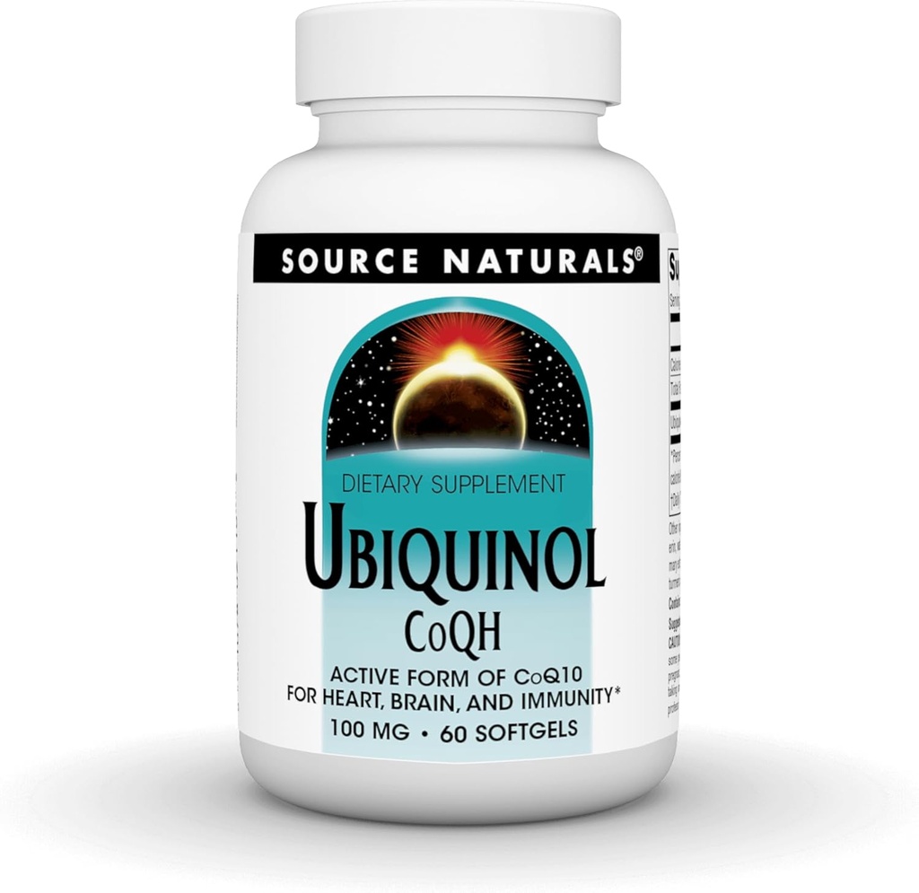Źródło Naturals Ubiquinol CoQH 100mg Serving - 60 Softgels