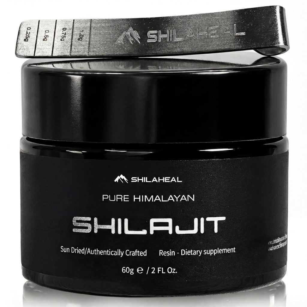 Shilajit Autentyczne Himalayan Shilajit Resin dla mężczyzn i kobiet, Wysoka zawartość kwasu Fulvic, Energia & Stamina, Wsparcie immunologiczne, 85 + Minerały śladowe, Lab Tested Organic Shilajit Resin, 100% Natural, 60 Grams