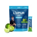 LivPur Electrolyte Drink Mix, Natychmiastowy proszek nawadniający z witaminą C, B6, B12 & Esential Acids dla wsparcia mięśni i zdrowia immunologicznego, Sports Essentials, Cool Lime Flavor, 15 Pakiety stick