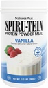 NaturesPlus SPIRU- TEIN, Wanilia - 2.12 lbs, Pack of 3 - Proszek białkowy Spirulina - Witaminy i minerały dla energii - wegetarianin, Gluten Free - 96 Razem Sługi
