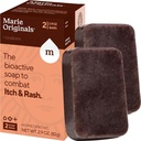 Marie Originals Itch Relief Mydło Body Wash Bar - Wszystkie Natural Instant Relief od owadów ugryzień, kurczaka Pox, Chiggers i innych podrażnień skóry tj.. Mydło przeciwswędzeniowe (2 opakowania)