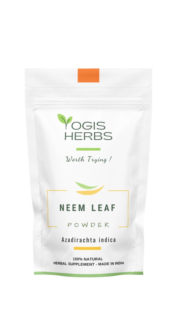 YOGIS HERBS Neem Leaf Powder - Pure Azadirachta Indica for Detoxification, Immune Support, and Clear Skin - 100% Natural Herbal Supplement (1 Lb)