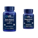 Life Extension Bone Restore + Witamina K2 Witaminy i Minerały Utrzymanie kości Zdrowie & Siła & Magnezu Czapki, 500 mg, Magnezu tlenek, Cytrate, Sukcynat, Heart Health, Zdrowe kości