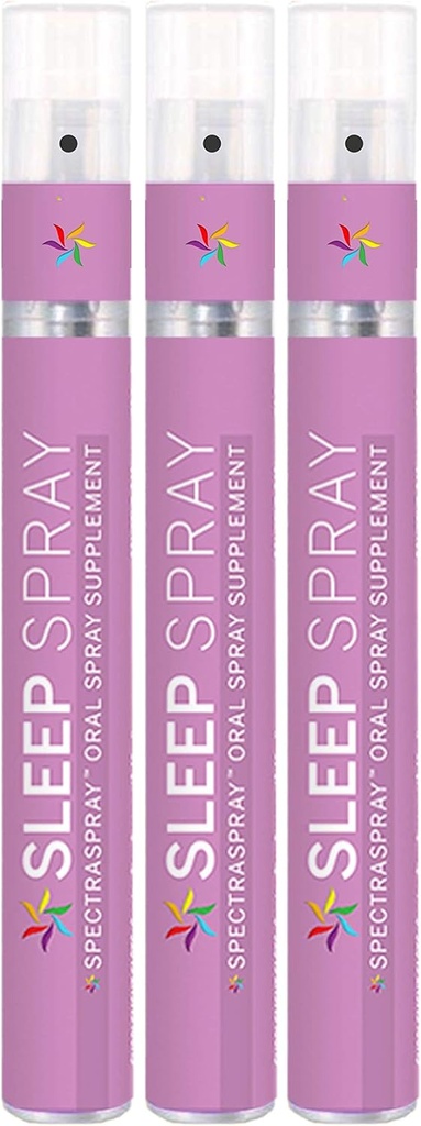 Spectraspry Sleep Supplement 3 Pack - Wspiera Restelity i Good Night 's Sleep, 90 Służenia szybko działającej pomocy snu, 30 Day Supply per Spray