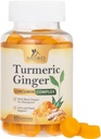Kurkumina Kurkumina Suplement Gummies - 95% Kurkuminoidy z Turmeric & Ginger, Czarny pieprz dla najlepszej absorpcji, Wegańskie wsparcie wspólne, Non-GMO, Gluten Free, Smaczne brzoskwinie Flavor - 60 Gummies