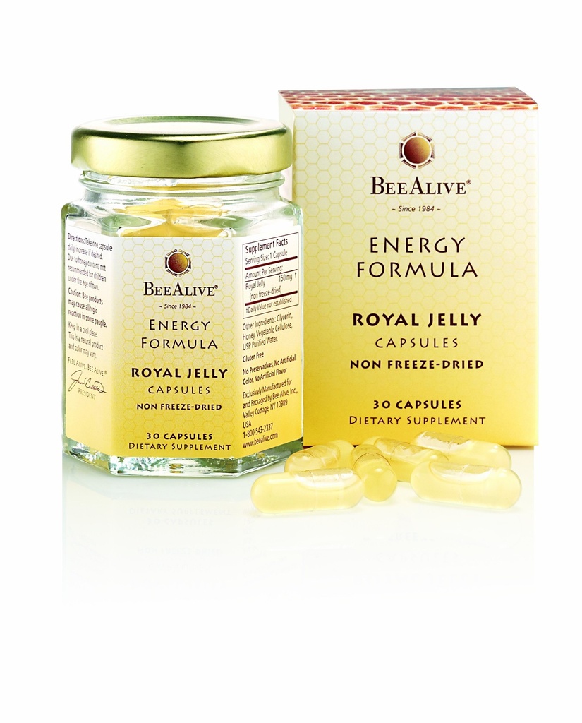 Royal Jelly Energy Formula Nie Freeze- Suszony 150mg 30 Kapsułki