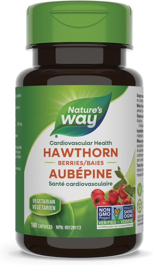Nature 's Way Hawthorn Berries, Zdrowie układu krążenia, 100 Kapsułki wegetariańskie