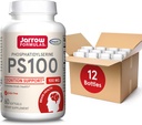 Jarrow Fixas PS100 Fosfatydyloseryna 100 mg, Suplement diety dla zdrowia mózgu i wsparcia kwintesencji, 60 Softgels, 20- 60 Day Supply, Opakowanie 12