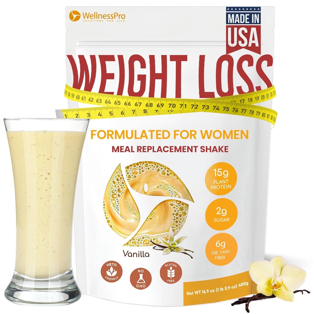 HARMONIFY Mieszany shake zastępczy dla kobiet z Vanilla Flavor, Keto Frıendly, Kosher Certified Protein Powder, Pre & Probiotics for Easy Disease, No Sukralose Wliczone, 16,9 Oz