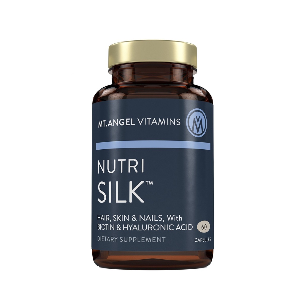 Mt. Angel Vitamin: Żywotne kapsułki jedwabne. Promuje zdrowe włosy i skóry, Kolagen Boost, Witaminy B, 60 Kapsułki