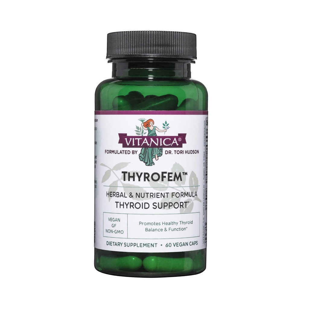 Vitanica ThyroFem, Thyroid Gland Support, Vegan, 60 kapsułek
