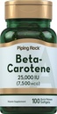 Piping Rock Beta Carotene 25000 IU Softgels 124; 7500 μg 124; 100 Hrabia 124; Witamina A Supplement Amend124; Non- GMO, Gluten Free