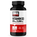 FORCE FACTOR Witamina D3 5000 j.m. Softgels, Wysokiej mocy witamina D Suplement do wspierania odporności i zdrowia kości, Jakość Premium, Brak środków konserwujących, 120 Softgels