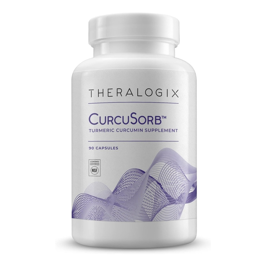 Theralogix CurcuSorb Kurkumina suplement - 90- Day Supply - High- Absorption Turmeric Curkumina - Wspiera Mózg, Serce, Immune & Joint Health - Aids Healthy Aging - NSF Certified - 90 kapsułki