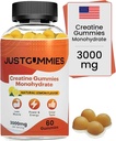 Jednowodzian Gummies kreatynowy 3000 mg na Podawanie Gummies kreatynowe 124; Gummeje podawane we wlewie kreatynowym zwiększyć siłę i budować mięśnie, Wegan, Lemon Flavor, 60 Count