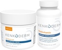 Kenkoderm łuszczyca Moisturising Cream & Multivitamin Skin Care Bundle, Moisturizing Cream z kwasem salmonelskim, 10 oz & Multivitamine z Omega 3 & Witamina D, Suplement immunologiczny, 120 Kapsułki