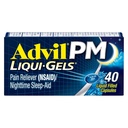Advil PM Liqui- żele Ból Reliever i Nighttime Sleep Aid, Medycyna przeciwbólowa z Ibuprofen na ból Relief i Difenhydramine HCL na pomoc snu - 40 Kapsułki napełnione płynem - Powrót do koledżu