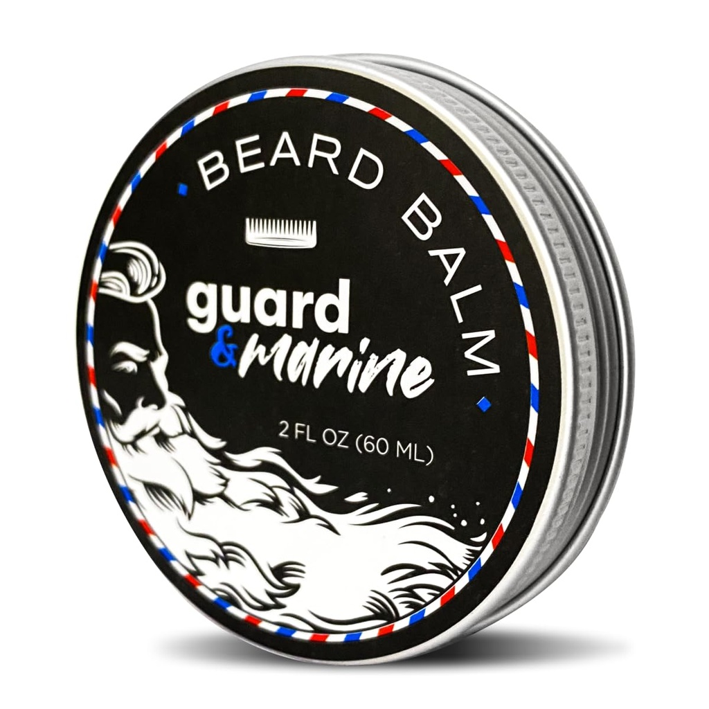 GUARD & MARINE Balet wzrostu - 2 oz. Efektywna naturalna formuła z biotyną do pielęgnacji brody i wąsów, nawodnienia i stylizacji, Leave- in Beard Conditioner & Unscented Moisturizer dla mężczyzn