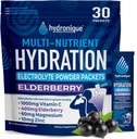 Hydronique Hydration Pakiety do nawadniania 124; Niski poziom elektrolitów sodowych w proszku 124; 54mg sodu do nawadniania 124; Witaminy, minerały, przeciwutleniacze do nawadniania 124; Flavor z brązu (30 opakowań)