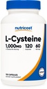 Nutricost L- Cysteine 1000mg, 120 kapsułki - Non-GMO, Gluten Free Supplement, 500mg na kapsułki