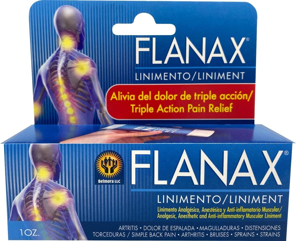Flanax Pain Relief Cream, szybko działająca maść na mięśnie Aches, Plecy i Szczeliny, pomaga zmniejszyć zapalenie płuc i poprawić wydajność atletyczną, 1 oz