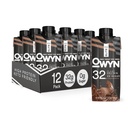 OWYN Pro Elite Wegan Wysokie proteiny Shake, Czekolada, 32g roślin na bazie białka, z włóknem, Prebiotyki, Superfoods Zielone, Trening i odzyskiwania, 0g netto węglowodanów, Zero cukru, Keto (12 Pack)