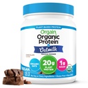Orgain Organic Vegan Protein Powder + Oat Milk, Czekolada - 20 g Białko roślinne na bazie, Gluten Free, No Dairy, Soy lub Laktoza Składniki, Niski cukier, Non-GMO, Kosher, Dla shakes & Smoothies - 1.05lb