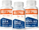 Kuloodporny Triple Threat Strength Bundle, Vitamin A- D- K, 30 Softgels, Cynk z miedzi, 60 Kapsułki, Metyl B- 12, Spearmint Flavor, 60 Lozenges