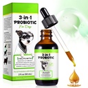 Probiotyki dla psów Probiotyki 3- in-1 Psy Probiotyki Psy Probiotyki dla wsparcia pokarmu, Psy Probiotyki dla psów Probiotyki dla psów Probiotyki płynne dla psów 124; 2 Oz
