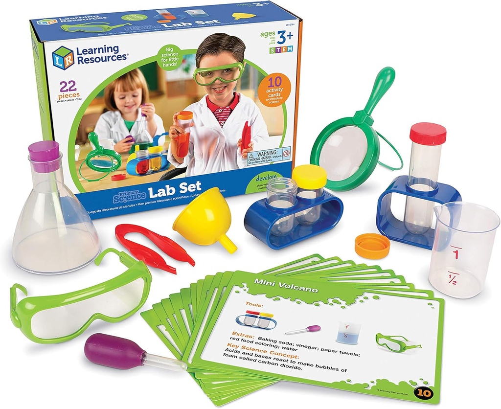 Zasoby do nauki Podstawowy Science Lab Activity Set - Eksperymenty dla dzieci, Chemia Toy, Udawanie Play, STEM Projects, Classroom Must Haves, Nauczyciel dostaw, Montessori prezenty dla chłopców i dziewcząt