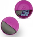 Okrągłe Travel Pill Organizator - Portable Small Pill Box for Purse - Kompaktowy, Leak- Proof Pojemnik na tabletki, Witaminy, Olej rybny, Suplementy - BPA- Free, Trwały Design, 2.75 "(Pink)