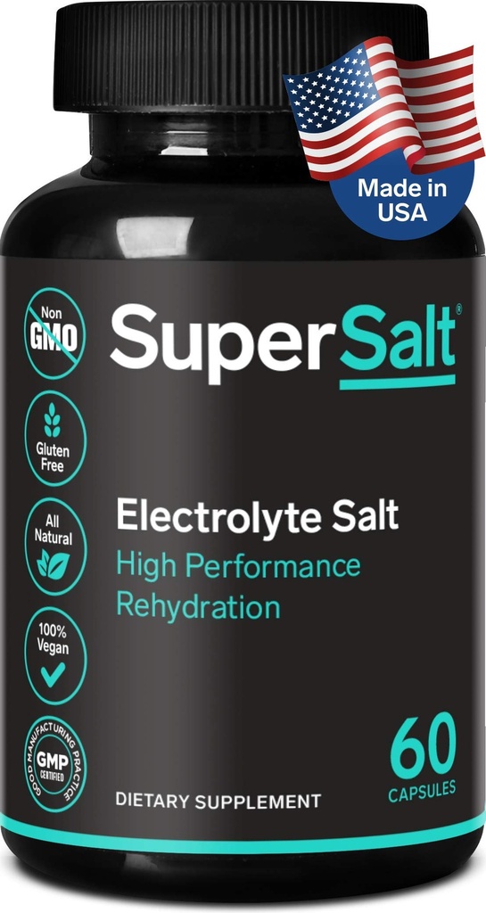 Keto Electrolyte Supplement, tabletki do zamiany soli do szybkiego nawadniania jamy ustnej i post Workout Recovery, Magnezu, Cynk, Sodu, Miedź 124; 60 Kapsułki