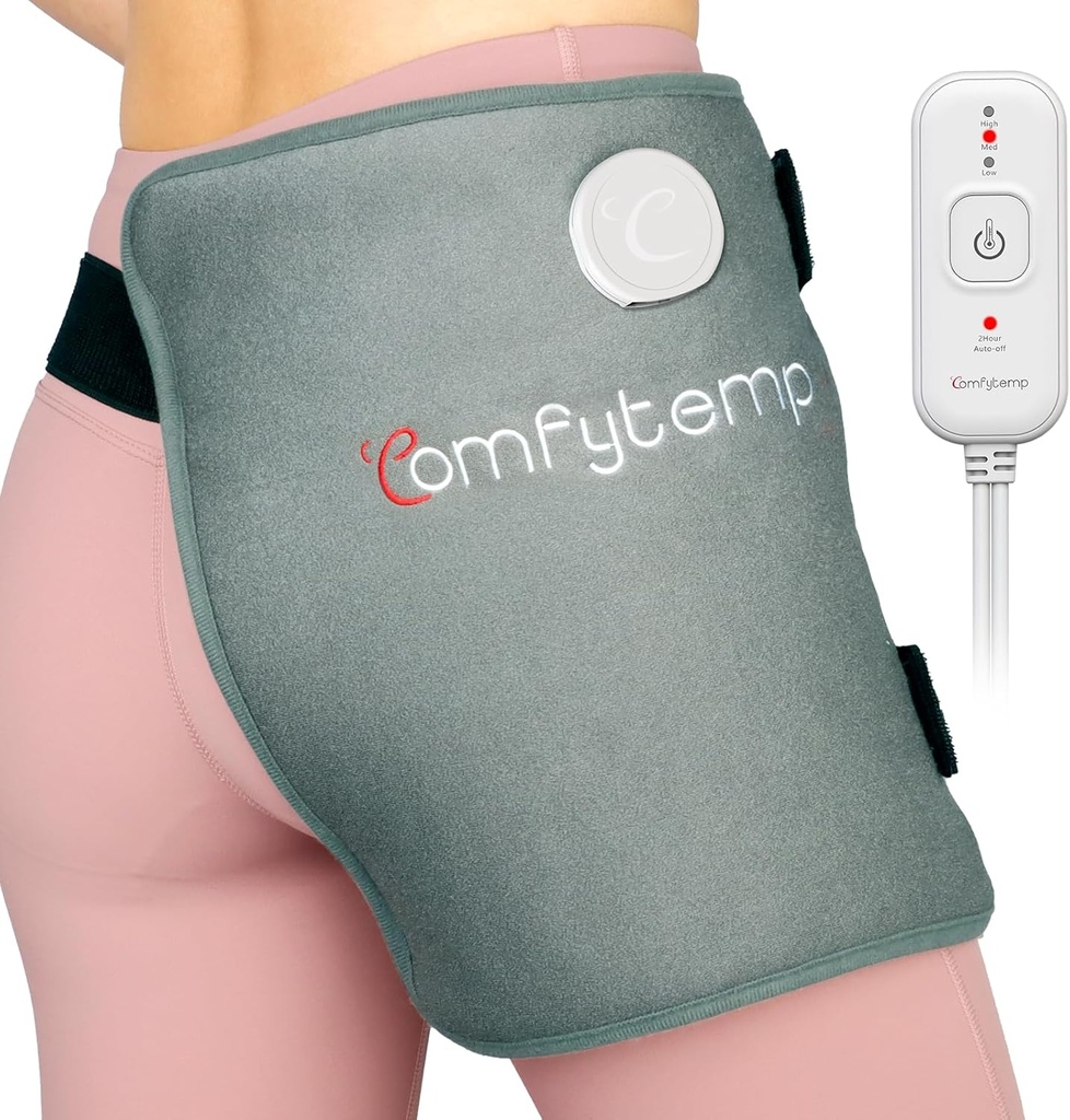 Komfortowe Hip Pad Ogrzewanie Hip Sciatica Ból Relief Hip Brace, Boże Narodzenie prezenty urodzinowe dla mamy Kobiety Żony, Dolny Tył Thigh Buttock Electric FSA Kwalifikujący HSA Gorąca Pad Gorąca Terapia Fizyczna (S / M)