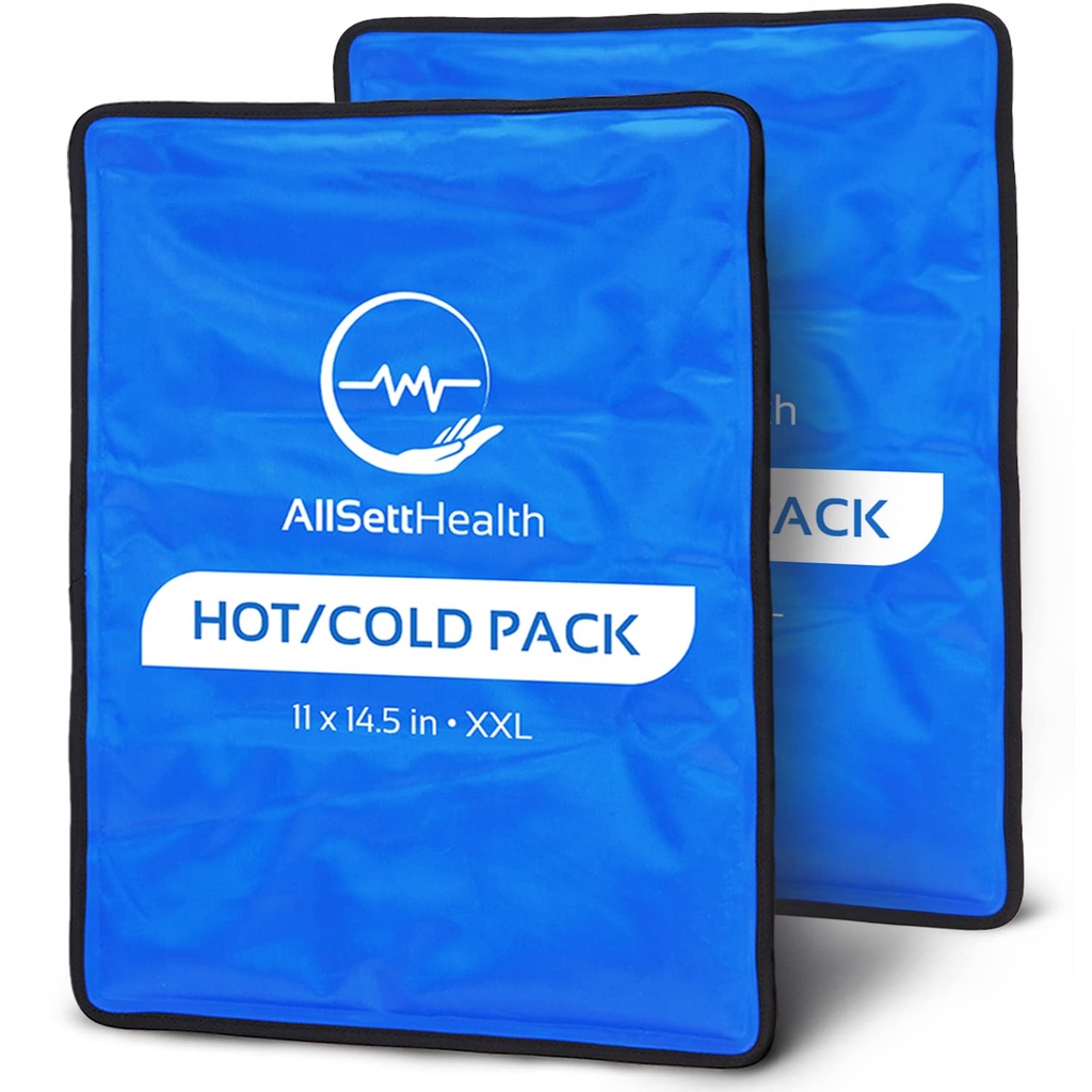 Opakowania wielokrotnego użytku na lód dla urazów 124; 11 "x 14,5" - 2 Pack XL XML 124; Hot & Cold Pack 124; Duży pakiet na lód dla łagodzenia bólu pleców, Elastyczne, gdy zamrożony 124; Zimny kompres dla pleców, kolana, i Ramiona