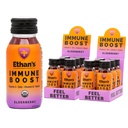 Ethana Organic Immune Boost Shots, Elderberry Flavor. Lepiej. Wsparcie odporności, Made with Real Fruit, Witamina C, Witamina D, Reishi, Cynk, bez dodatku cukru (12 Pack of 2oz Shots)