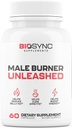 BioSync - Mężczyzna Burner UNLEASHED 124; Tłuszcz Burner for Men Weight Loss Pills X124; Appetite Suppressant, Carb Blocker, Energy Booster Xi124; 6 Ultra Dased Powerful Ingredients Xi124; Safe 3rd Party Tested - 60 Kapsułki