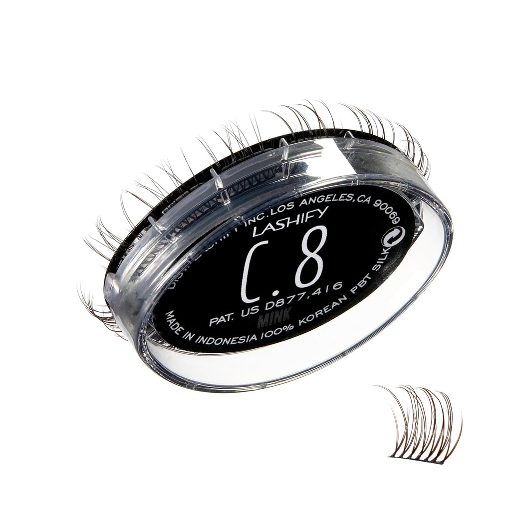 Lashify Curl 8mm Gossamer Eyelash Rozszerzenia Refill, Minx kolor, DIY fałszywe rzęsy dla naturalnego wyglądu