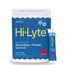 Hi- Lyte Electrolytes + Protein Quick Sticks Crisp Apple, 16 Służenie - Sód, Potas, Białko serwatki - Keto Friendly - 5g Protein, No Sugar