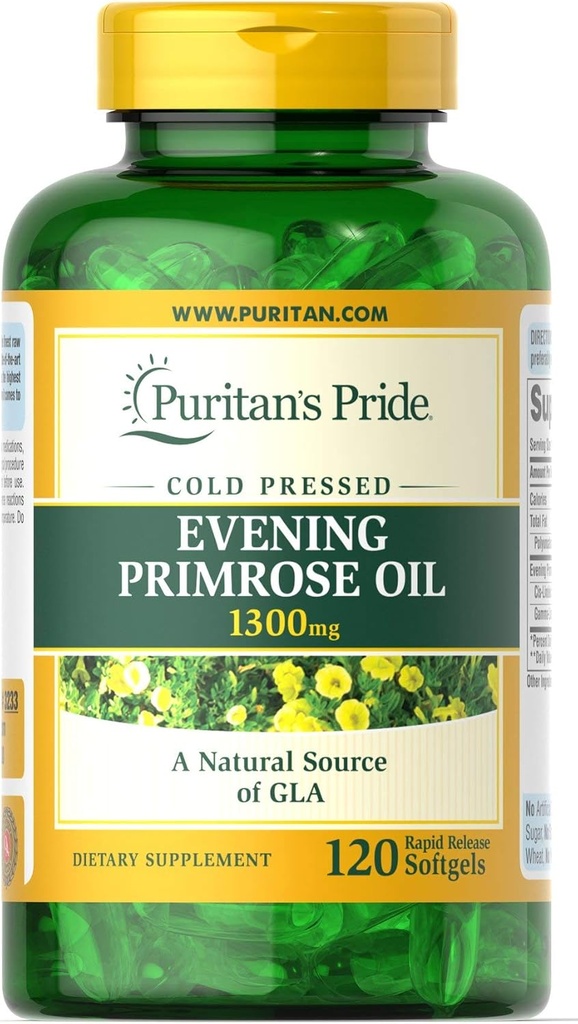 Pride Evening Primrose Oil 1300 mg Softgels, 120 Count