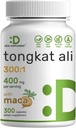 DEAL SUPPLEMENT Tongkat Ali Extract 300:1 400mg & Maca Root 400mg | 300 Capsules, Ultra Strength Longjack (Eurycoma Longifolia) + Peru Maca – Non-GMO, Herbal Supplement for Men Health, Performance
