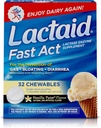 Lactaid Fast Act Laktoza Nietolerancja Chewables with Lactase Enzymes, Vanilla Twist, 32 Pks of 1- ct.