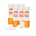 Glucochews Orange Glucose Tablets - 60 tabletek (10 na rurę, 6 Pocket- Sized Tubes) - 3.8g Glukoza szybko działająca Każdy - Wzmacnia energię & Cukier krwi- Bez glutenu, Bez tłuszczu, Bez kawy