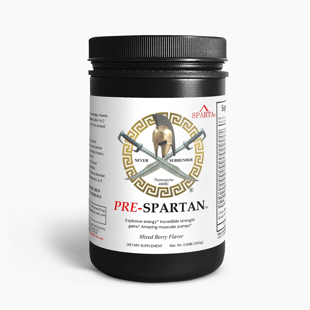 Pre- Spartan Workout Energy Drink Powder AAKG, Dostawa intensywnej energii treningu, Focus & Pomps Gain Muscle L Citruline Arginine 30 Sewings - Paliwo Spartan