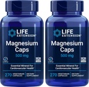 Life Extension Magnezu Caps 500mg, 270 Kapsułek (Opakowanie po 2) - Wegan, Non-GMO, Mag Complex Supplement w / tlenek, Cytrate, Sukcynat