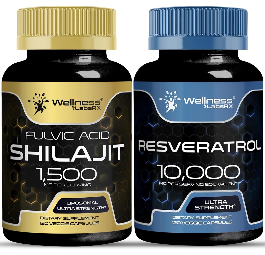 WELLNESS LABSRX Resveratrol kapsułki z Shilajit Kapsułki Pure Himalayan
