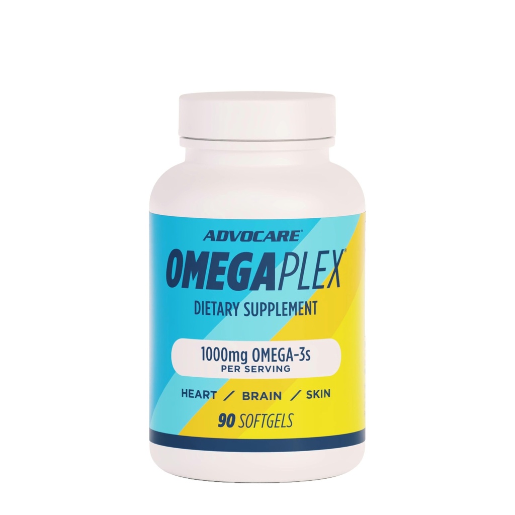 AdvoCare Omegaplex Suplement diety - Suplement Omega 3 z DHA & EPA - Zasadniczy kwas tłuszczowy do wspierania immunologicznego, metabolizmu i zdrowia serca * - Pomaga zdrową skórę, paznokcie i włosy - 90 Softgels