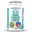 Bari Liquid Force One a Day Bariatric Multivitamine with Iron - Szybka absorpcja Czapki żelowe do rękojeści Gastric, Bypass, Duodenal Switch - Superfood Blend - Bariatric Must Haves dla kobiet i mężczyzn